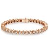 Round Cut Honeycomb Bracelet for Women - 925 Sterling Silver