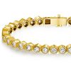 Round Cut Honeycomb Bracelet for Women - 925 Sterling Silver