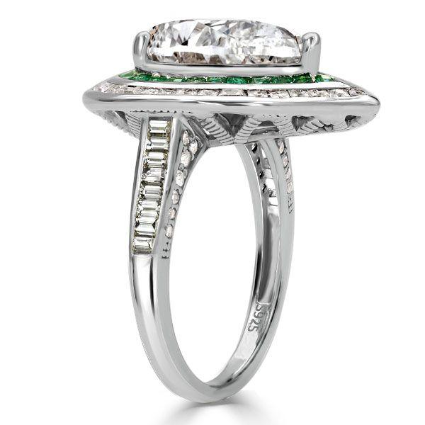Pear Cut Double Halo Engagement Ring in Sterling Silver