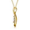 18K Gold Plated Pear Solitaire Pendant Necklace for Women, 0.50 CT. TW