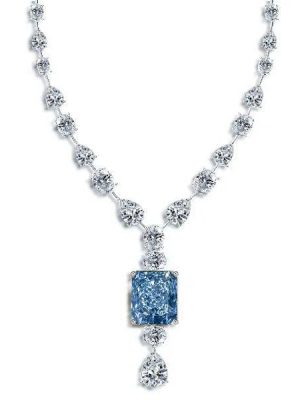 Radiant Cut Blue Topaz Pendant Necklace - 925 Sterling Silver