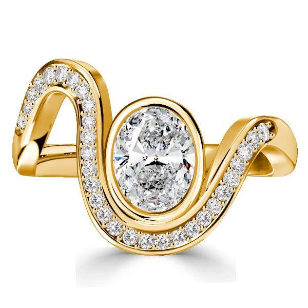 Oval Cut Sterling Silver Wedding Ring Set - Unique Engagement Ring for Women