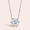 Sterling Silver Hexagon Solitaire Pendant Necklace - 0.84 CT. TW