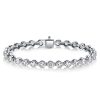 Round Cut Cubic Zirconia Tennis Bracelet for Women - Sterling Silver (10.08 CT. TW.)