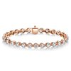 Round Cut Cubic Zirconia Tennis Bracelet for Women - Sterling Silver (10.08 CT. TW.)