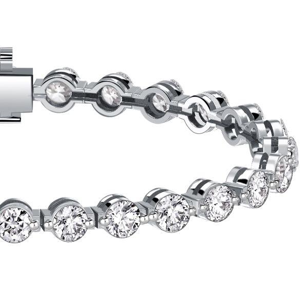 Round Cut Cubic Zirconia Tennis Bracelet for Women - Sterling Silver (10.08 CT. TW.)