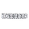 Sapphire & Created White Sapphire Half Eternity Wedding Band - Sterling Silver