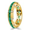 Emerald Eternity Band - Golden Baguette Ring in 18K Gold Plated Sterling Silver