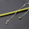 Round Peridot Pendant Necklace for Women in 925 Sterling Silver