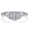 Art Deco Princess Cut Engagement Ring in 925 Sterling Silver with Rhodium Finish