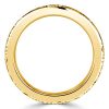 Golden Vintage Eternity Band Ring - Round Cut, 18K Gold Plated Sterling Silver