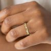 2mm Gold Plated Sterling Silver Wedding Band - Sparkly Anniversary Ring