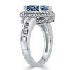 Halo Pear Cut Engagement Ring in 925 Sterling Silver with 3.40 CT Center Stone