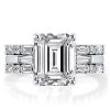 Classic Solitaire White Sapphire 925 Sterling Silver 3-Piece Wedding Ring Set