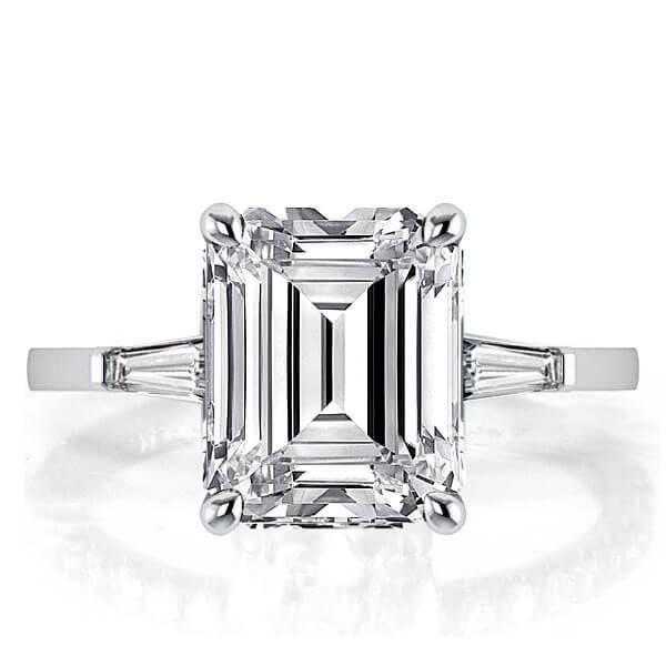 Classic Solitaire White Sapphire 925 Sterling Silver 3-Piece Wedding Ring Set