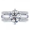 Classic White Sapphire Sterling Silver 3PC Wedding Ring Set