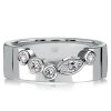 Marquise & Round Cut Half Eternity Wedding Band in Sterling Silver (0.29 CT. TW.)