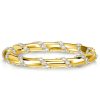 Antique Twist Eternity Wedding Band - 18K Gold Plated Sterling Silver - 0.35 CTW