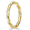 Antique Twist Eternity Wedding Band - 18K Gold Plated Sterling Silver - 0.35 CTW