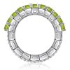 Baguette Peridot Eternity Band - Sterling Silver Ring (5.60 CT. TW.)