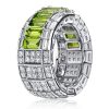 Baguette Peridot Eternity Band - Sterling Silver Ring (5.60 CT. TW.)