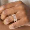 Rose Gold Dot Wedding Band - 1.25 CTW Diamond Accent - 18K Rose Gold Plated Sterling Silver