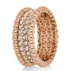 Rose Gold Dot Wedding Band - 1.25 CTW Diamond Accent - 18K Rose Gold Plated Sterling Silver