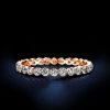 Rose Gold Eternity Wedding Band - Created White Sapphire - 18K Rose Gold Plated Sterling Silver