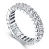 7.00 CT. TW. Sapphire Eternity Band in 925 Sterling Silver