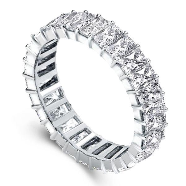 7.00 CT. TW. Sapphire Eternity Band in 925 Sterling Silver
