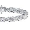 Sterling Silver Tennis Bracelet with Alternating Oval and Round Cut Stones