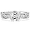 Princess Cut White Sapphire Engagement Ring Set - 925 Sterling Silver