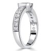Princess Cut White Sapphire Engagement Ring Set - 925 Sterling Silver