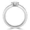 Princess Cut White Sapphire Engagement Ring Set - 925 Sterling Silver