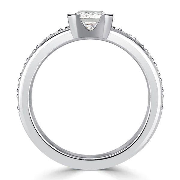 Princess Cut White Sapphire Engagement Ring Set - 925 Sterling Silver