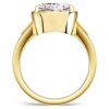 5.5 CT. Cushion Cut Engagement Ring for Women in 18K Gold Plated Sterling Silver