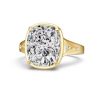 5.5 CT. Cushion Cut Engagement Ring for Women in 18K Gold Plated Sterling Silver