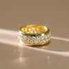18K Gold Plated Sterling Silver Micro Pave Eternity Wedding Band for Women (2.88 CT. TW.)