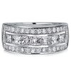 Princess Cut Half Eternity Sterling Silver Wedding Band Anniversary Ring - 1.80 CT. TW.