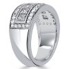 Princess Cut Half Eternity Sterling Silver Wedding Band Anniversary Ring - 1.80 CT. TW.