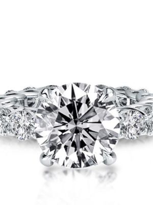 Eternity Created White Sapphire Engagement Ring - 925 Sterling Silver