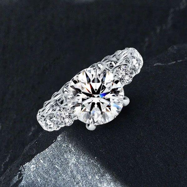 Eternity Created White Sapphire Engagement Ring - 925 Sterling Silver