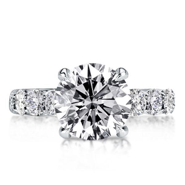 Eternity Created White Sapphire Engagement Ring - 925 Sterling Silver