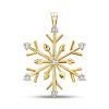 Sterling Silver Snowflake Necklace for Women | Rhodium Plated Christmas Jewelry