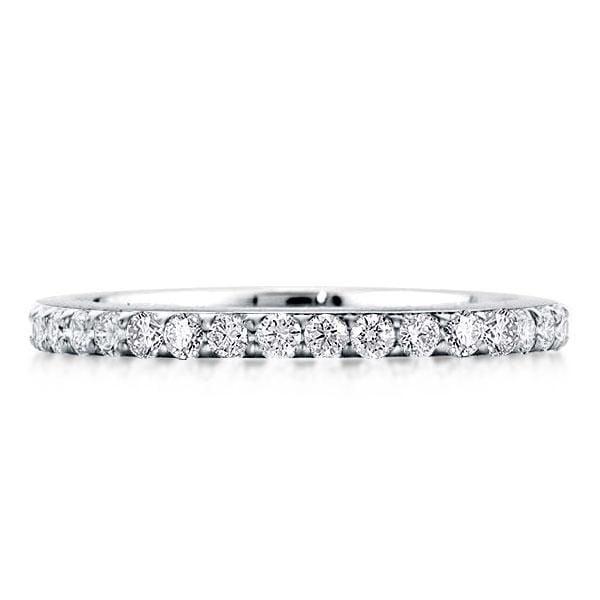 Triple Row Stackable Band Set - Round & Pear Cut Simulated Diamond, 925 Sterling Silver