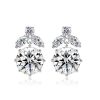 Sterling Silver Round Cut Drop Earrings - Vintage Style