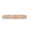 18K Rose Gold Plated Sterling Silver Micro Pave White Sapphire Classic Wedding Band