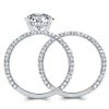 Classic Round Cut Women's Bridal Set in 925 Sterling Silver
