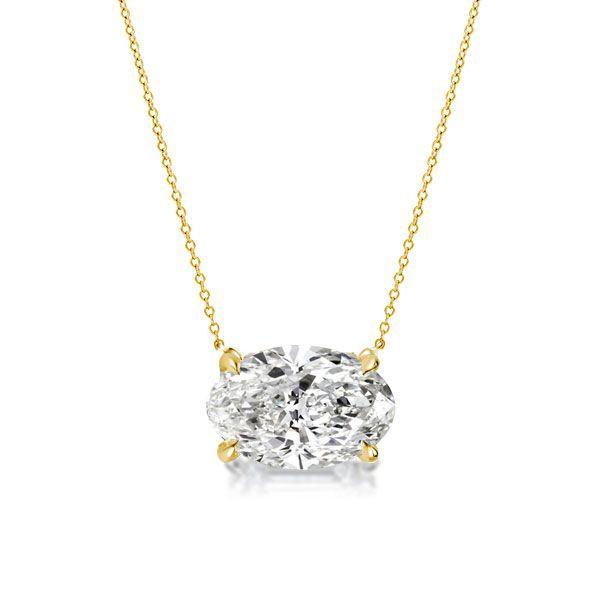 18K Gold Plated Sterling Silver Oval Pendant Necklace & Stud Earrings Set - Choose Your Length