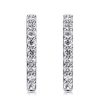 Sterling Silver Round Hoop Earrings - 16.75mm, Hinged Closure